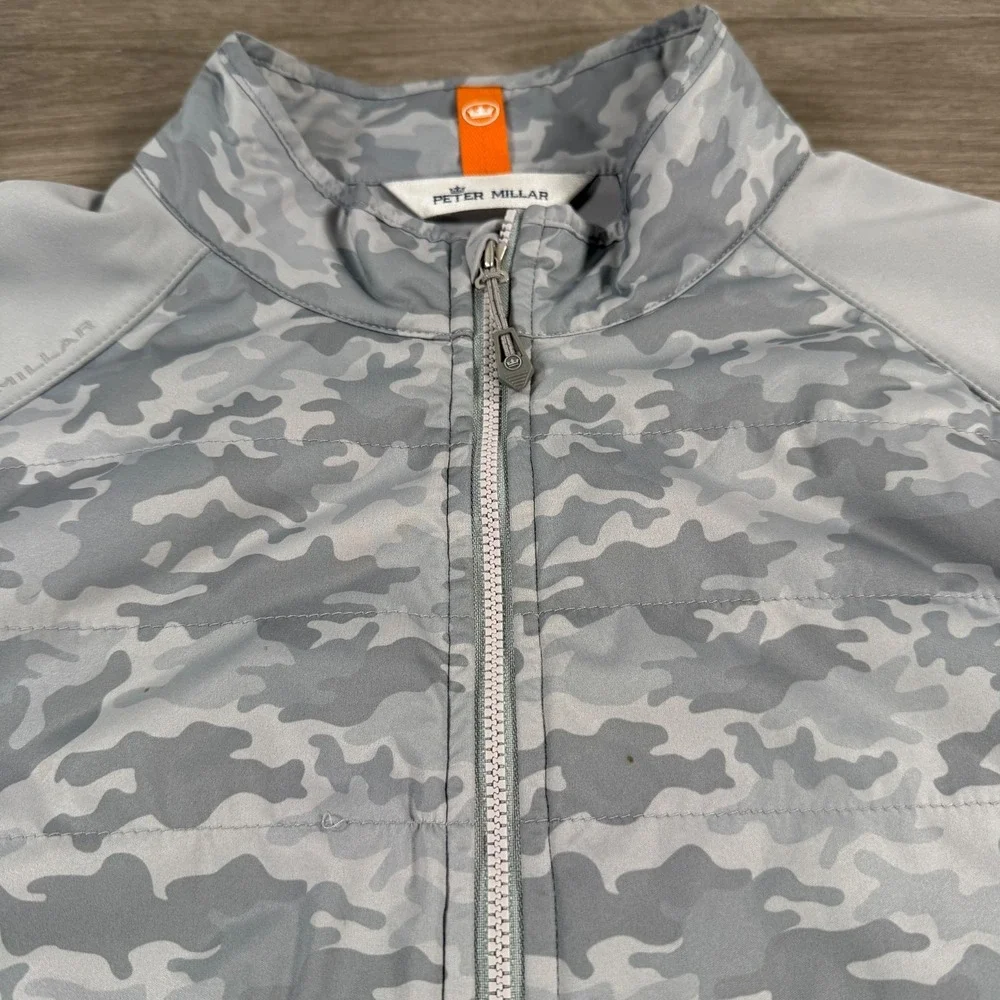 Peter Millar Camo Hyperlight Merge Hybrid Jacket Gray Full Zip Men's XL READ